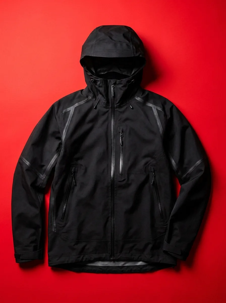 Apex Technical Shell — technical shell jacket on a red backdrop